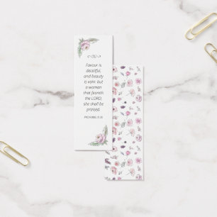 Modern Elegant Watercolor Spiritual Bible Bookmark