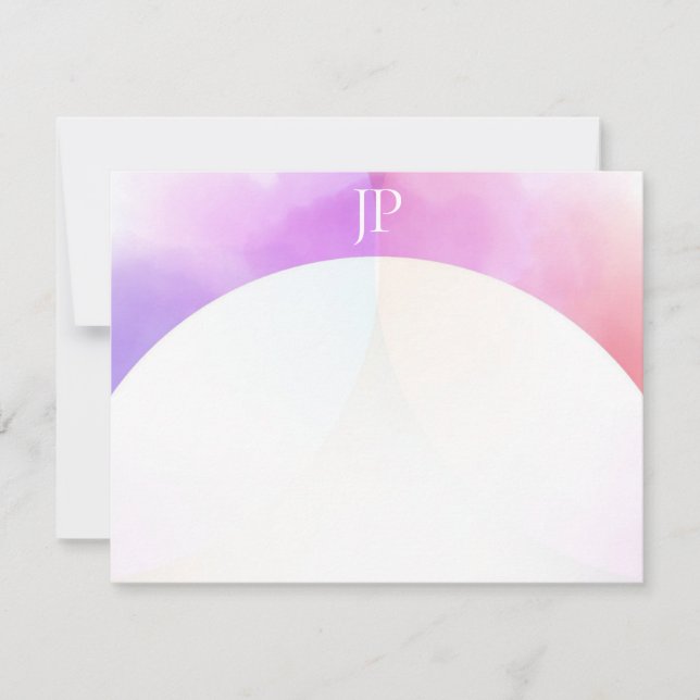 Modern Elegant Watercolor Template Script Monogram (Front)