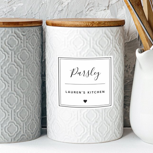 Modern Elegant Waterproof Kitchen Spice Jar Label (Creator Uploaded)