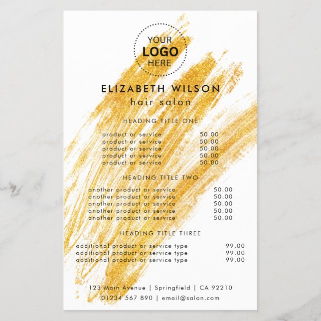 Modern Elegant Wave Glitter Flyer (Front)