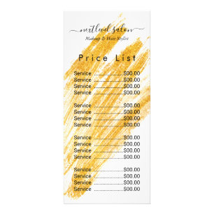 Modern Elegant Wave Glitter Rack Card