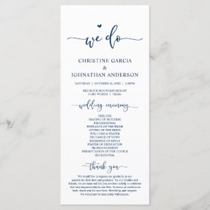 Modern Elegant, We Do, Wedding Ceremony Program