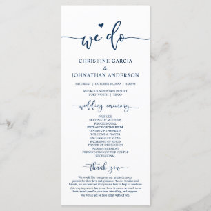 Modern Elegant, We Do, Wedding Ceremony Program