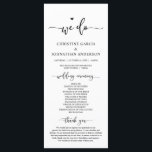 Modern Elegant, We Do, Wedding Ceremony Program<br><div class="desc">Welcome to our wedding typography, Elegant Modern Romantic Black script, Wedding Ceremony Program card. It is designed with scroll accent that can be personalised with custom/ personalised text for your bridal party, ceremony details, memorial notes and thank you message. If you are looking for other program card types and sizes,...</div>