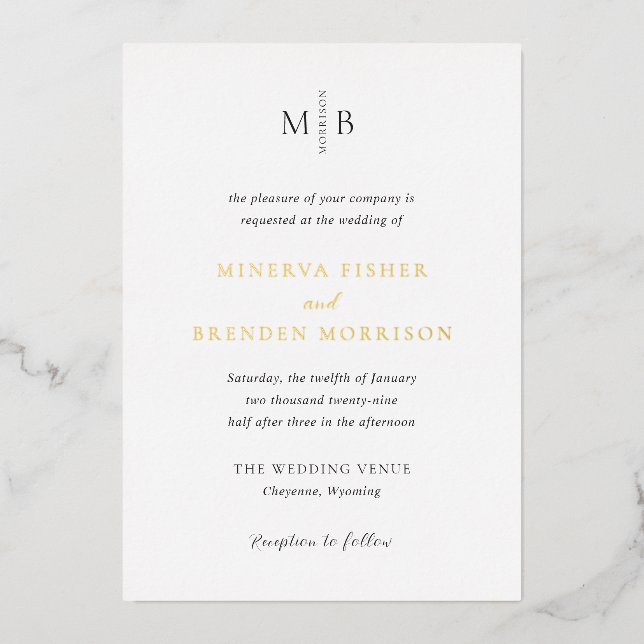 Modern Elegant Wedding (Front)