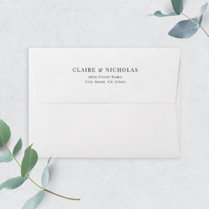 Modern Elegant Wedding Address Envelope