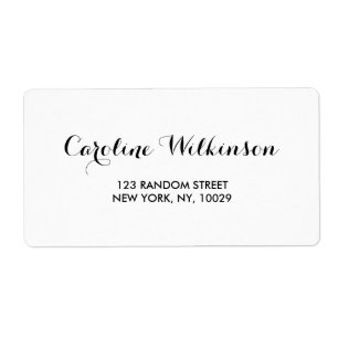 Modern Elegant Wedding Address Label