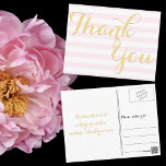 Modern Elegant Wedding Baby Shower Event Thank You Postcard<br><div class="desc">Create your own custom, personalised, elegant thank you note postcard. Simply enter your message / thank you note. Elegant thank you note postcard for use on wedding, marriage anniversary, birthday, graduation, bridal shower, baby shower, holidays, or any other special occasion related mailings OR to thank the nursing, medical, healthcare staff...</div>