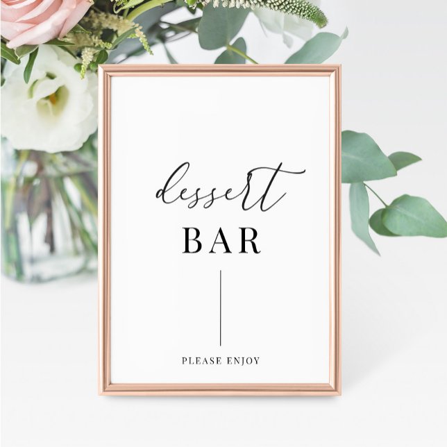 Modern Elegant Wedding Dessert Bar Sign (Creator Uploaded)