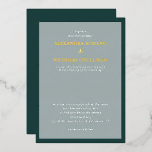 Modern Elegant Wedding Emerald Green and Gold