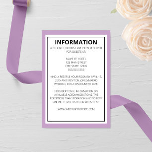 Modern Elegant Wedding Enclosure Card