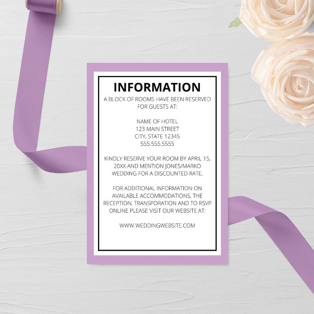 Modern Elegant Wedding Enclosure Card (Creator Uploaded)