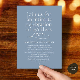 Modern Elegant Wedding, Endless Love, Reception Invitation