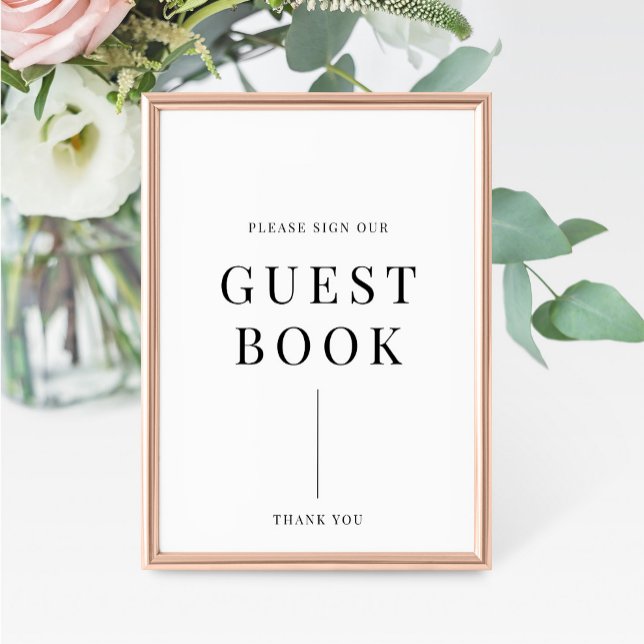 Modern Elegant Wedding Guestbook Sign (Creator Uploaded)