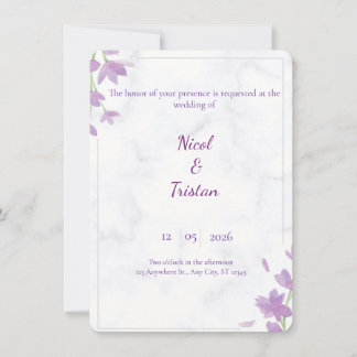 Modern Elegant Wedding Invitation