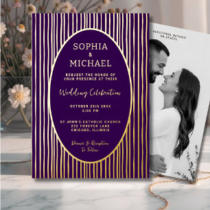 Modern Elegant Wedding Invitation Photo Template