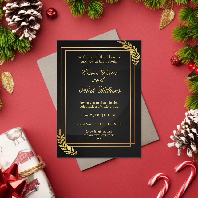 Modern Elegant Wedding Invitation Template | Edita (Insitu (Holiday))