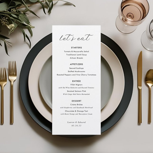Modern Elegant Wedding Menu (Creator Uploaded)