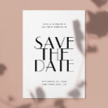 Modern Elegant Wedding | Minimalist Photo & QR Save The Date<br><div class="desc">This modern save the date wedding card features bold minimalist typography on the front and a photo layout on the back with space for your wedding website and QR code. Designed to make a strong first impression, it’s perfect for announcing your wedding in a clean, contemporary style. Personalise the card...</div>