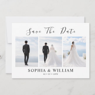 Modern Elegant Wedding Photo Save The Date