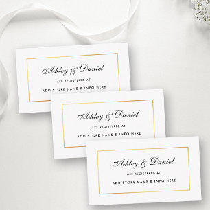 Modern Elegant Wedding Registry Insert Card