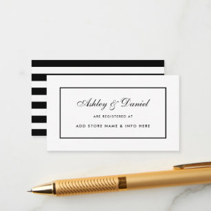 Modern Elegant Wedding Registry Insert Card ST