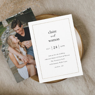 Modern Elegant Wedding Rehearsal Dinner Invitation