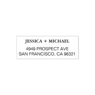 Modern Elegant Wedding Return Address Custom Self-inking Stamp