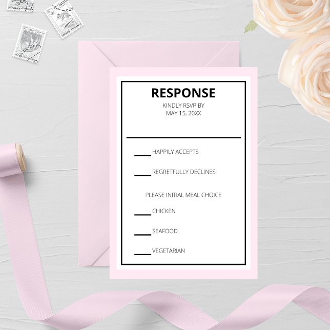 Modern Elegant Wedding RSVP Card (Creator Uploaded)