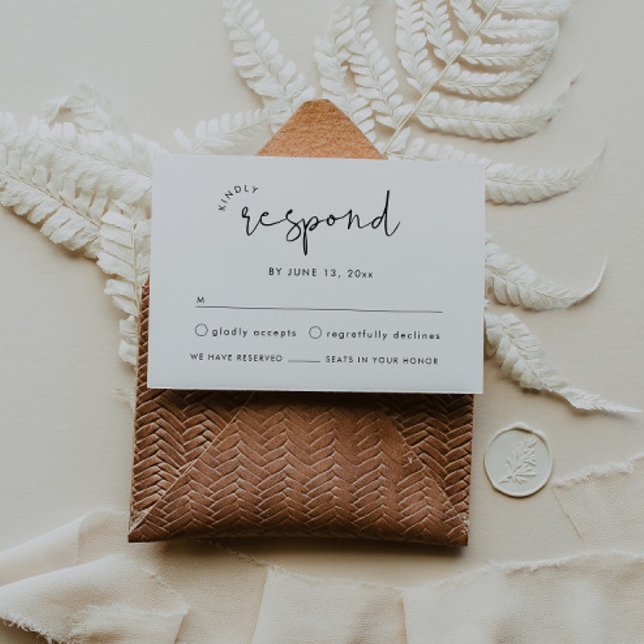 Modern Elegant Wedding RSVP Card (Creator Uploaded)