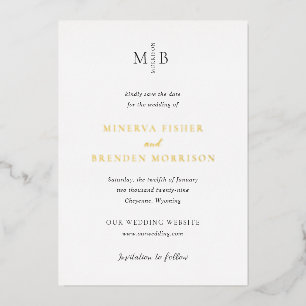Modern Elegant Wedding Save the Date