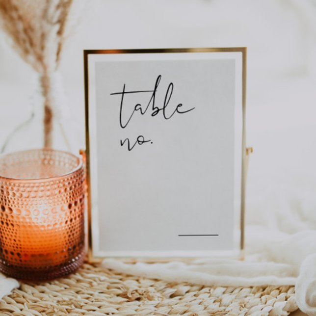 Modern Elegant Wedding Table Number (Creator Uploaded)