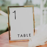 Modern Elegant Wedding Table Number<br><div class="desc">This is a modern, elegant wedding table number. Edit most wording and all fonts and background colours. // For matching items, please visit the "HARLOW" collection in the Sincerely By Nicole Zazzle store. * If you like this design but don't see it available for something you are looking for, please...</div>