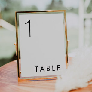 Modern Elegant Wedding Table Number
