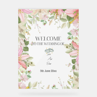 Modern Elegant Wedding  Welcome  Acrylic Sign