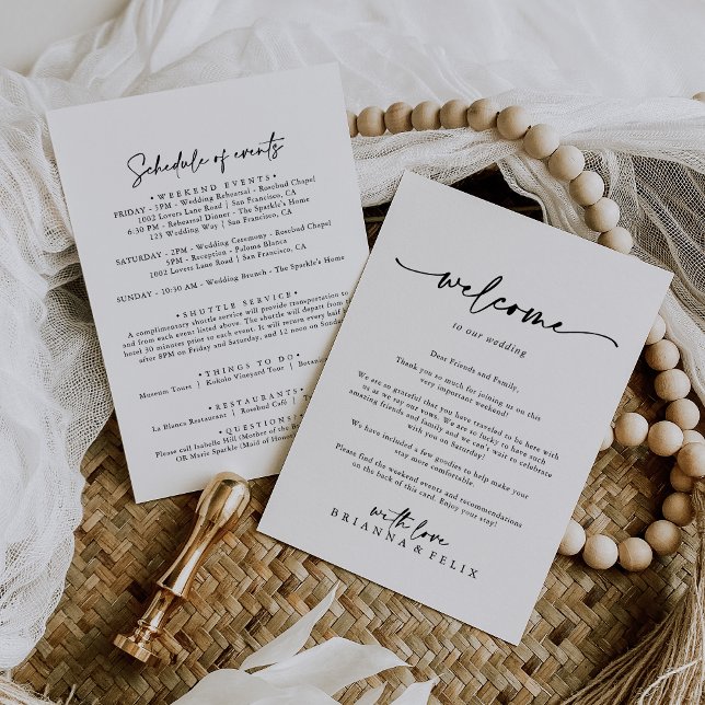 Modern Elegant Wedding Welcome Letter (Creator Uploaded)