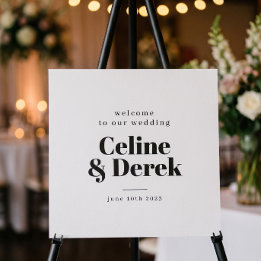 Modern Elegant Wedding Welcome Sign