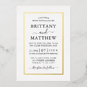 Modern Elegant Wedding White and Gold