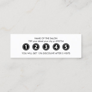 Modern Elegant White Beauty Salon Loyalty Card