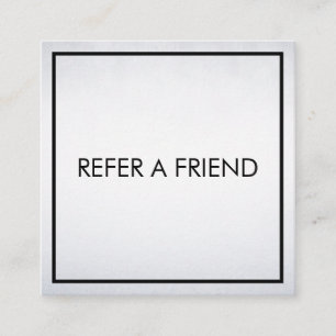 Modern Elegant White Beauty Salon Referral Card