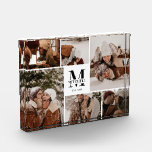 Modern Elegant White Family Photo Collage Keepsake<br><div class="desc">This 6 Photo Collage Modern Family Personalised Keepsake is the perfect way to turn your favourite family photos into a cute and trendy keepsake. With a simple, modern design and elegant Monogram, it's fully customisable to fit your style. Ideal for gifting on Mother’s Day, Father’s Day, birthdays, Christmas, anniversary or...</div>