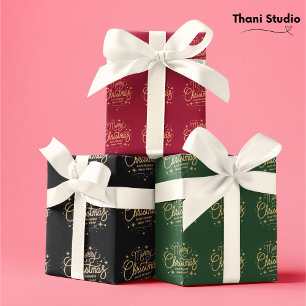 Modern Elegant White Gold Holiday Festive Satin Ribbon