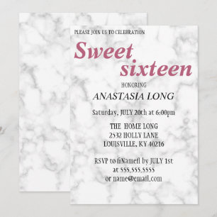 Modern, Elegant White Marble Save The Date
