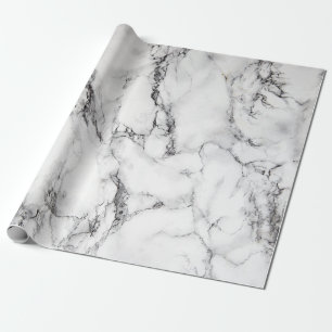 modern elegant white marble stone wrapping paper