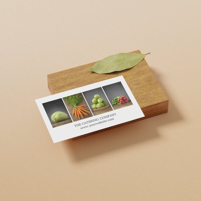 Modern Elegant White Nutrition Coach Chef Business Card (Creator Uploaded)