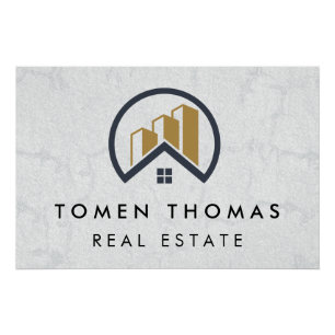 Modern Elegant White Real Estate Poster