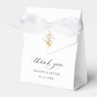 Modern Elegant Wildflower Spring Summer Wedding Favour Box