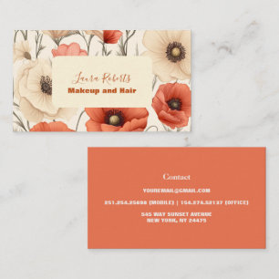 Modern Elegant Wildflowers Floral Business Card