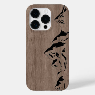 Modern elegant wood personalised - wooden Case-Mate iPhone 14 pro case