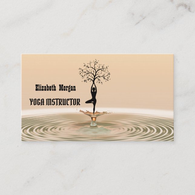 Modern elegant yoga business card (Front)